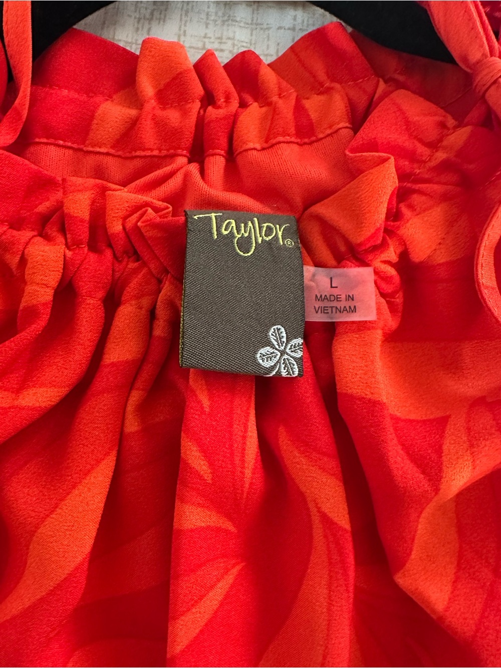 Taylor Bright Orange Shift Dress Size Large - Picture 6 of 7